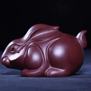 越南回流老雜件收藏茶寵茶道茶具配件手工小擺飾可養雕塑玉兔