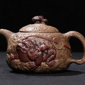 越南回流早期紫砂一廠老壺名家陳國良製全手工老段泥貔貅龔春壺