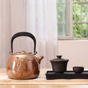 原創至尊寶一生所愛純手工紫銅茶壺一張打口打出一體純銅燒水銅壺