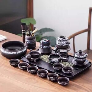 高档紫砂自动功夫茶具套装家用陶瓷简约轻奢泡茶便携式旅行包送礼